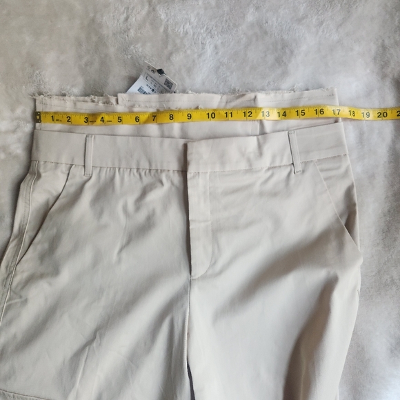 ZARA BELTED high waist GABARDINE PANTS (NWT) beige size L - Picture 11 of 16